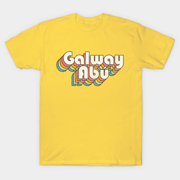 Galway Abú / Retro Faded-Look Irish Design T-Shirt by feck!